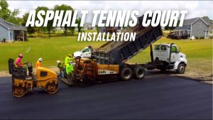 asphalt paving a tennis court di